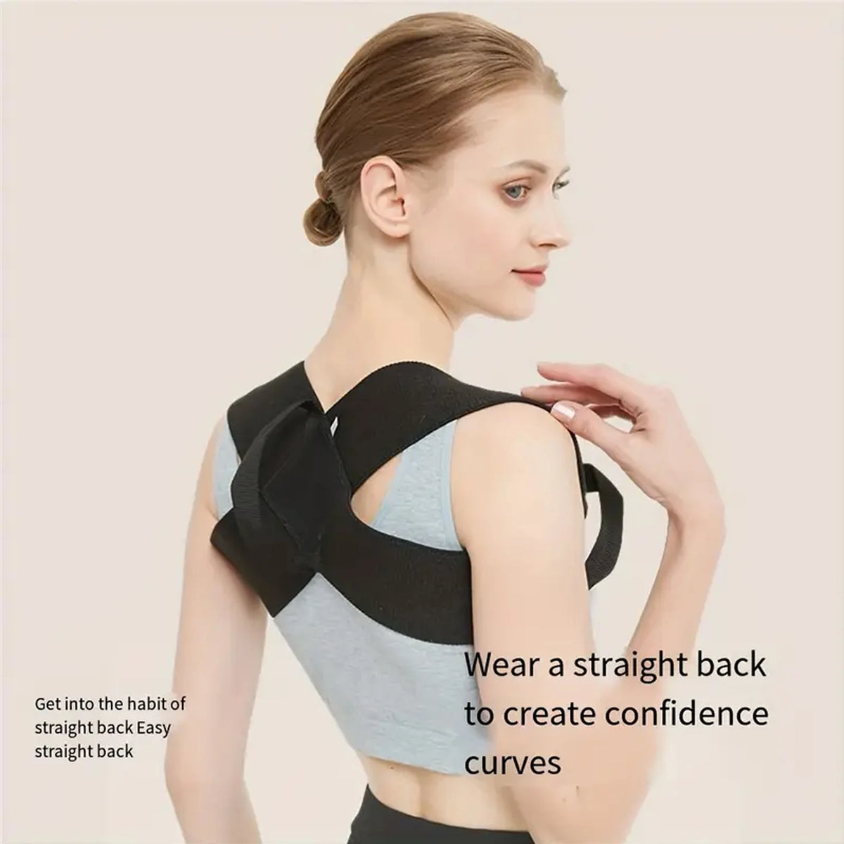 Open Shoulder Straps, Beautiful Back Correction Straps, Adult Men'S and Women'S Back Corrector, Fitness Shoulder Straps, Bench Press, Shoulder Push Training Straps to Improve Back Open Shoulders, Open Back, Hunchback Posture Correction Straps, Sweat-Wicking and Not Stuffy, Auxiliary Correction of Hunchback